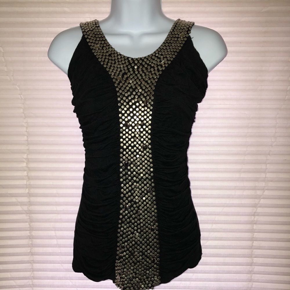 Forever21 Metal Beads Design Sleeveless Blouse